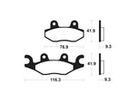 Tecnium Racing MX/ATV Sinteded Metal Brake Pads - MOR378 1023001