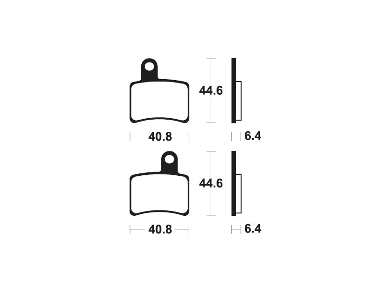 Tecnium Racing MX/ATV Sinteded Metal Brake Pads - MOR396 1023004