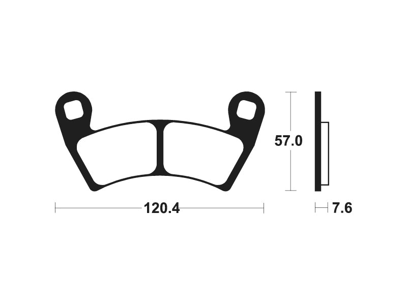 Tecnium Racing MX/ATV Sinteded Metal Brake Pads - MOR397 1023005