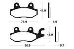 Tecnium Street Performance Sinterite Metal Brake Pads - MR133 1023039