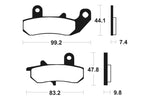 Tecnium Street Performance Sintered Metal Brake Pads - MR135 1023040