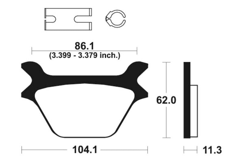 Tecnium Street Performance Sinterite Metal Brake Pads - MR169 1023046