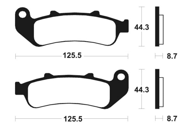 Tecnium Street Performance Sinterite Metal Brake Pads - MR185 1023051