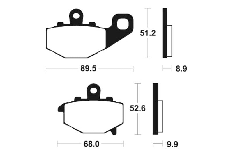 Tecnium Street Performance Sinterite Metal Frake Pads - MR187 1023052