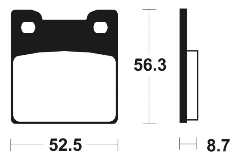 Tecnium Street Performance Sinterite Metal Brake Pads - MR201 1023054