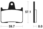 Tecnium Street Performance Sinterite Metal Brake Pads - MR215 1023057