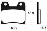 Tecnium Street Performance Sinterite Metal Brake Pads - MR270 1023070