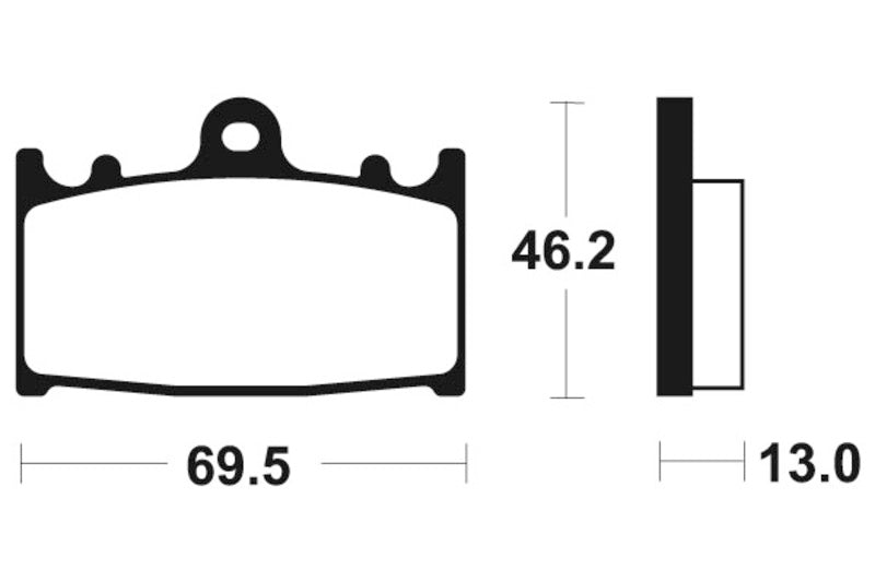 Tecnium Street Performance Sinterite Metal Brake Pads - MR289 1023071