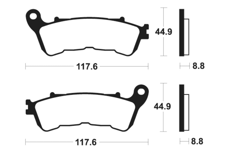 Tecnium Street Performance Sinterite Metal Brake Pads - MR328 1023076