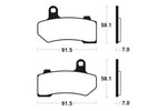 Tecnium Street Performance Sinterite Metal Brake Pads - MR330 1023077