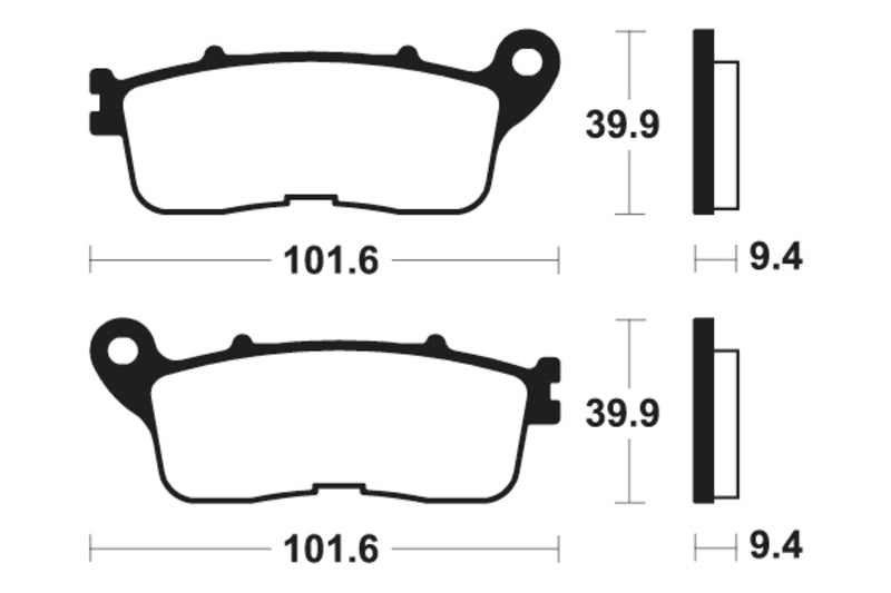 Tecnium Street Performance Sinterite Metal Brake Pads - MR392 1023086