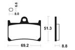 Pastiglia per freni metalliche sinterizzate di tecnium maxi scooter - MSS134 1023179