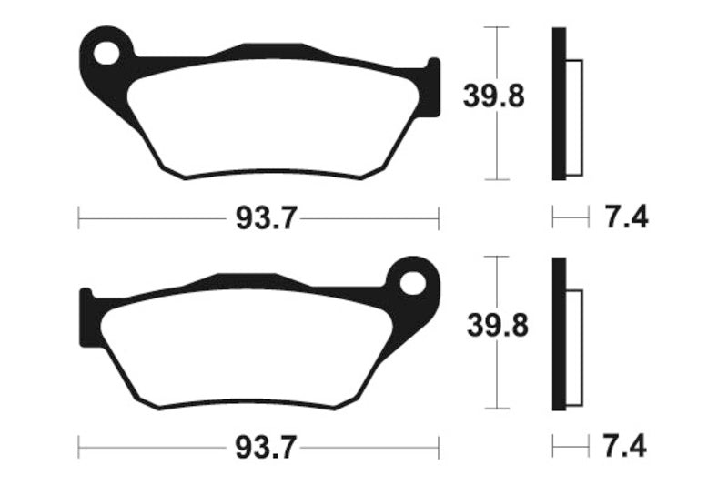 Pastiglie di freni metalliche sinterizzate da tecnium maxi scooter - MSS337 1023216