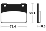 Tecnium Maxi Scooter Sintered Metal Brake Pads - MSS393 1023225