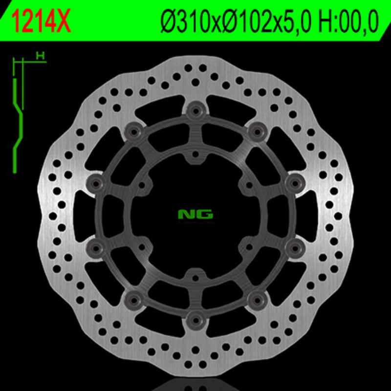 NG BRAKE DISC WAVE 1214X