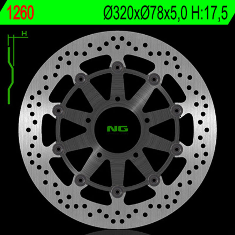 Ng Disc freno round 1260G