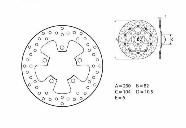 Brembo Serial Round Fixed Brake Disc 68B40761