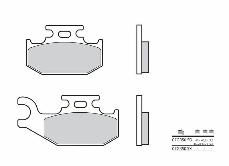 BREMBO Off-Road Sintered Metal Brake pads - 07GR50SD 07GR50SD