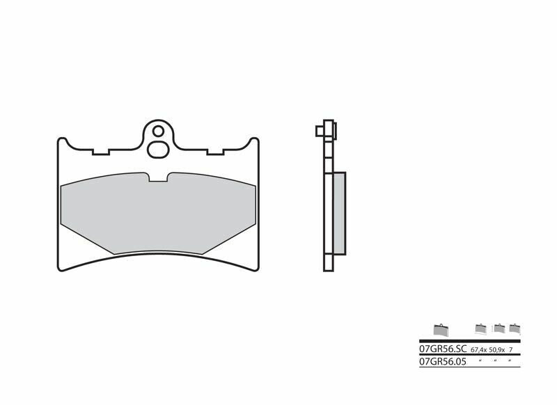 BREMBO Street Carbon Ceramic Brake pads - 07GR5605 07GR5605