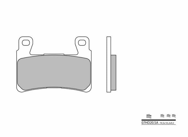 Brembo Street Sinted Metal Brake Pads - 07HD20SA 07HD20SA