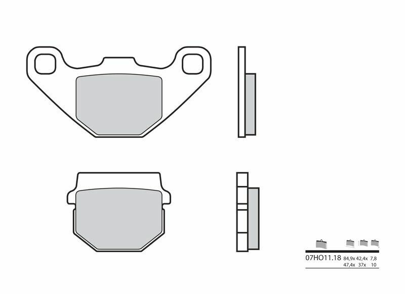 BREMBO Street Carbon Ceramic Brake pads - 07HO1118 07HO1118