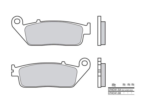 Brembo Street Sinted Metal Brake Pads - 07HO41LA 07HO41LA