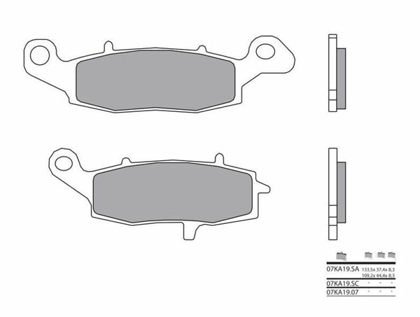 Brembo Street Sinted Metal Brake Pads - 07Ka19SA 07Ka19SA