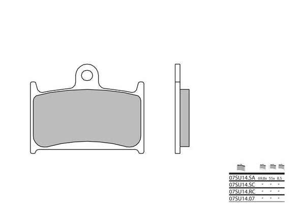 Brembo Street Sinted Metal Brake Pads - 07SU14LA 07SU14LA