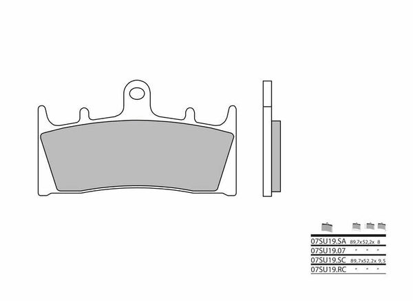 Brembo Street Sinted Metal Brake Pads - 07SU19SA 07SU19SA
