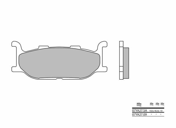 Brembo Street Sinted Metal Brake Pads - 07ya27sa 07ya27sa