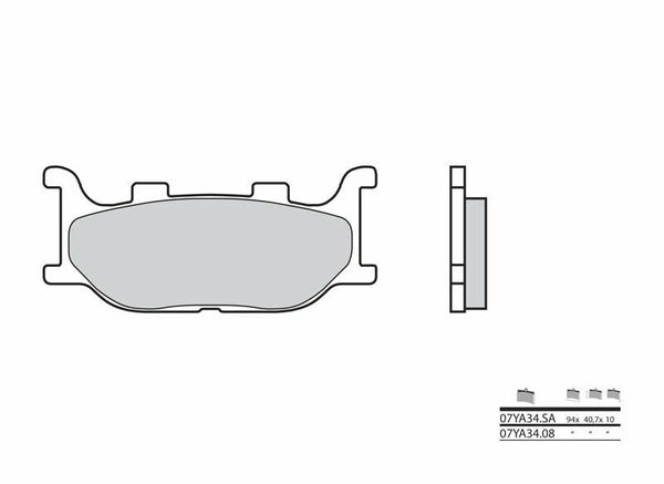 Brembo Street Sinted Metal Brake Pads - 07ya34SA 07ya34sa