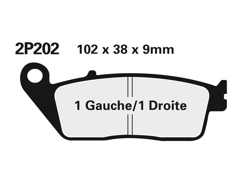 NISSIN Off-Road Semi-Metallic Brake pads - 2P-202GS 2P-202GS