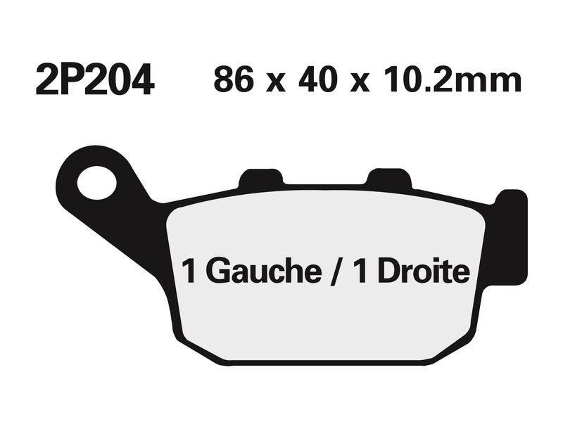 Pasticche dei freni semi-metalliche NISSIN Street - 2P-204NS 2P-204NS 