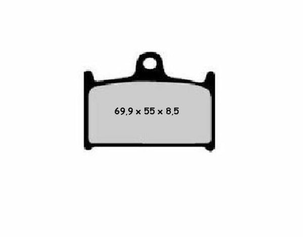 NISSIN Street Semi-Metallic Brake pads - 2P-208NS 2P-208NS 