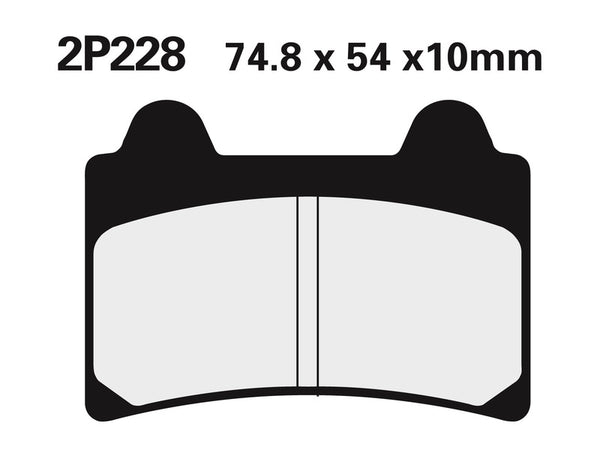 NISSIN Street Semi-Metallic Brake pads - 2P-228NS 2P-228NS 
