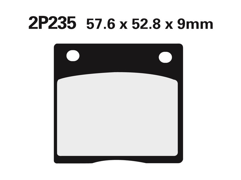 Pastiglie dei freni semi-metalliche NISSIN Street - 2P-235NS 2P-235NS 