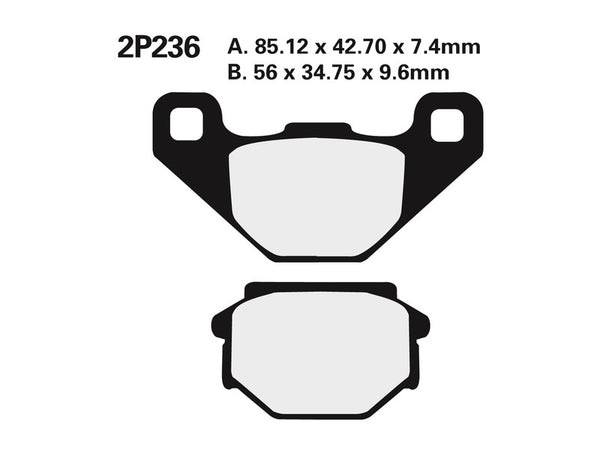 Nissin Street /Off-Road Sintered Metal Brake Pads-2p-236st-MX 2p-236st-MX