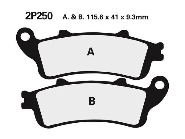 Nissin Street /Off-Road Sintered Metal Brake Pads-2p-250st-R2 2p-250st-R2
