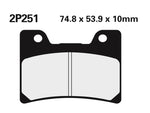 Pastiglie freno semi-metalliche NISSIN Street - 2P-251NS 2P-251NS 