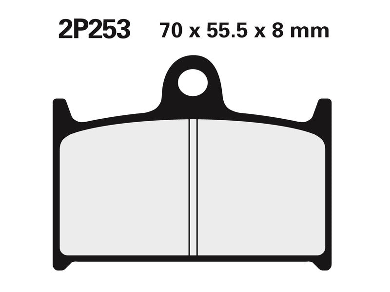 Pastiglie dei freni in metallo sinterizzato NISSIN Street /Off-Road - 2P-253ST 2P-253ST 