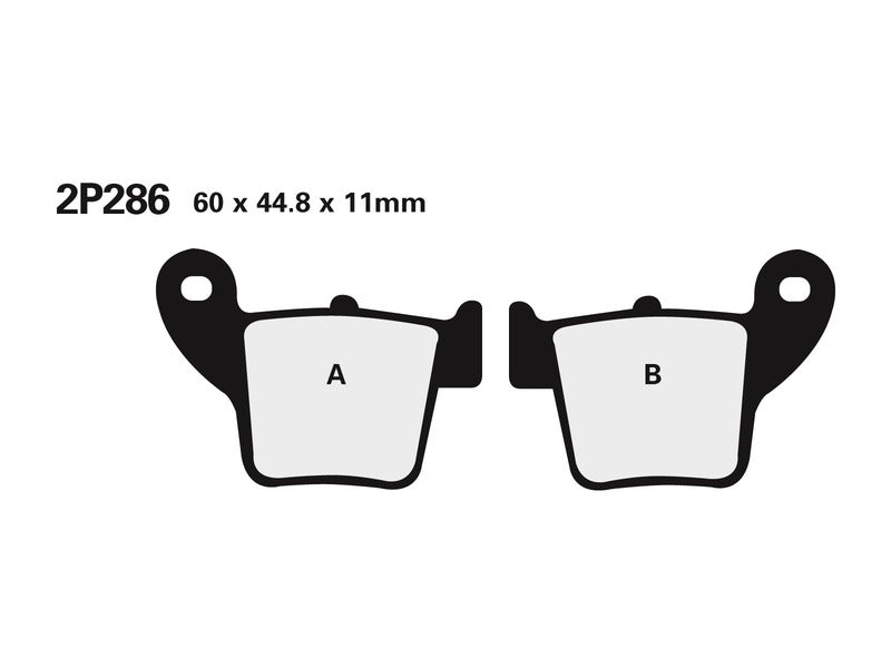 Pastiglie dei freni in metallo sinterizzato NISSIN Street /Off-Road - 2P-286ST-MX 2P-286ST-MX 