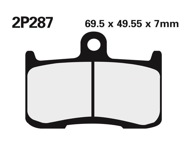 Pastiglie freno in metallo sinterizzato NISSIN Street /Off-Road - 2P-287ST 2P-287ST 