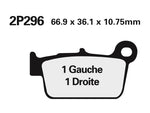 Pastiglie dei freni in metallo sinterizzato NISSIN Street /Off-Road - 2P-296ST-MX 2P-296ST-MX 