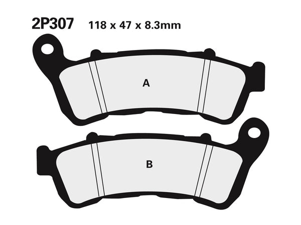 Nissin Street /Off-Road Sintered Metal Brake Pads-2p-307st 2p-307st