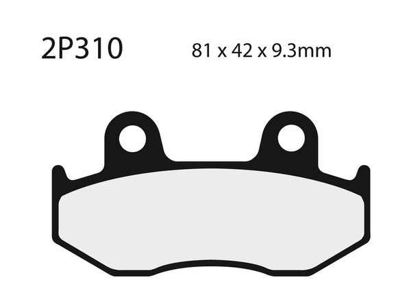 Nissin Street Street Semi-Metallic Brake Pads-2P-310ns 2P-310ns