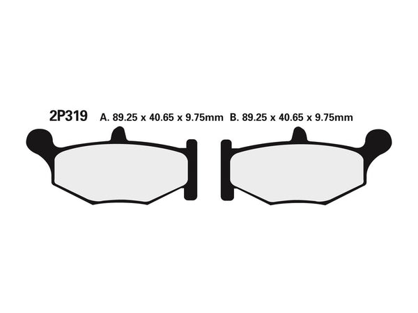 Nissin Street Street Semi-Metallic Brake Pads-2P-319ns 2P-319ns