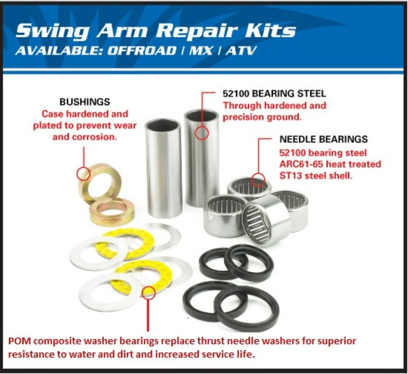 Tutte le palle kit di riparazione del braccio oscillante Honda CR125R/HM CRE125 28-1040