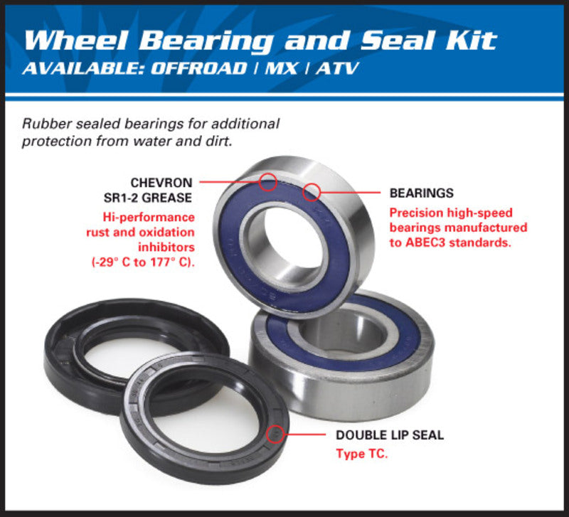 ALL BALLS Rear Wheel Bearing Kit Arctic Cat/Kymco 25-1527