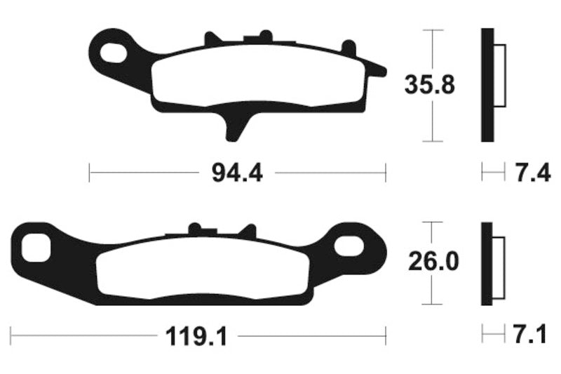 Pastiglie dei freni in metallo sinterizzato con ATV Tecnium - 01624798 1048030