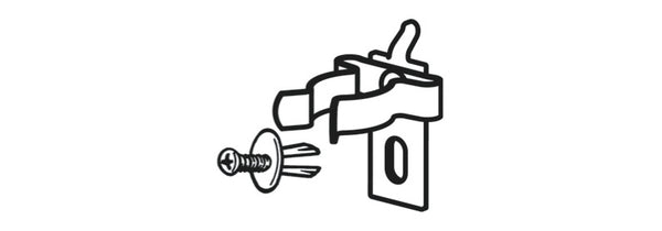 Gancio di molla beta per mobili per negozi Ø9,5 mm in alluminio con vite 088880251